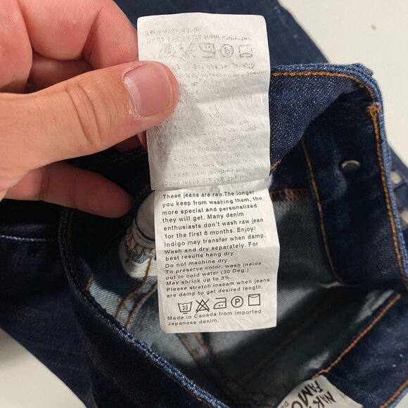 Naked & Famous The Skinny Indigo Power Stretch men's size 30x31.5 - Picture 5 of 9